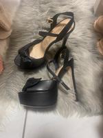 Buffalo Plateau High Heels 40 schwarz leder Saarland - Mettlach Vorschau