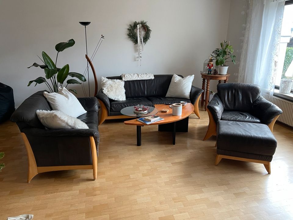 Leder Designer Couch “Laauser”,Leder,Sofa,Sessel,Hocker,Tisch in Mörfelden-Walldorf