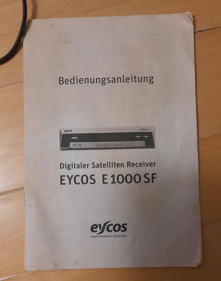 Eycos Digitaler Sateliten Receiver E 1000 SF Bedienungsanleitung in Schortens