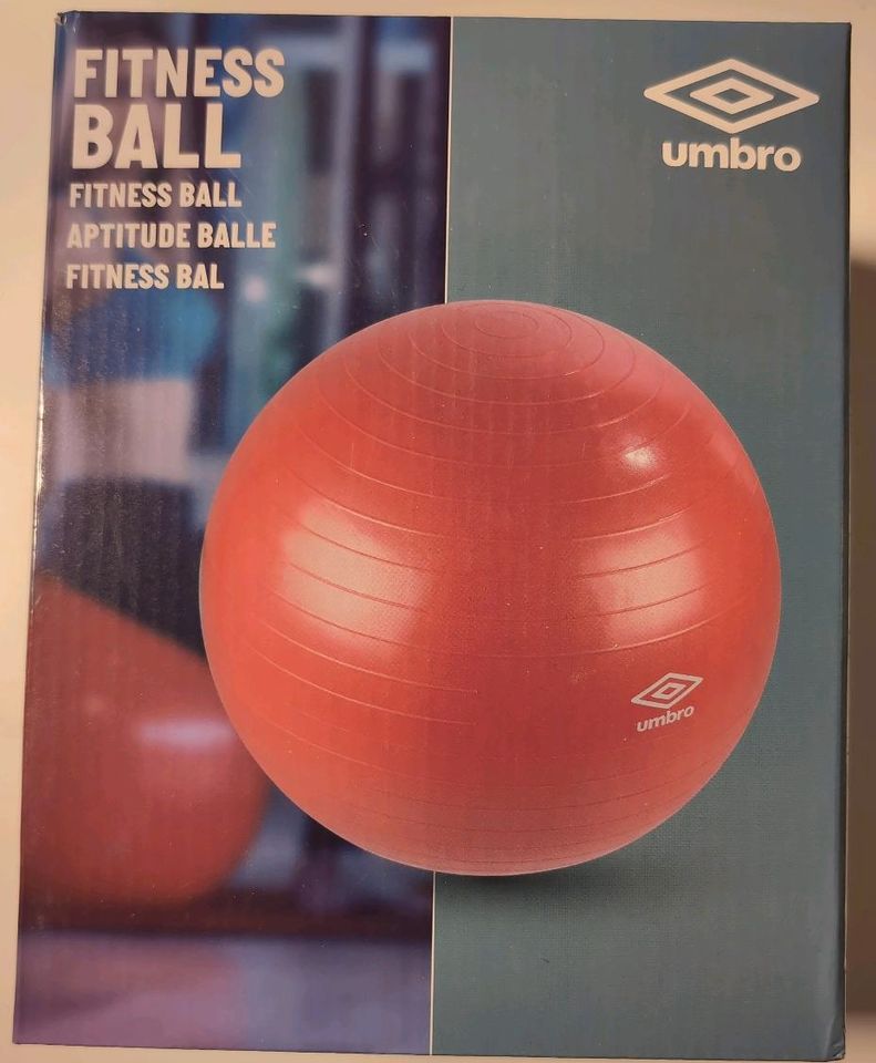 Umbro Gymnastikball - Ø75 CM - Rot - Sitzball Büro - Medizinball in Eckental 