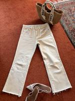 Zara Cropped Jeans Hellbeige Gr.40 Kreis Ostholstein - Timmendorfer Strand  Vorschau