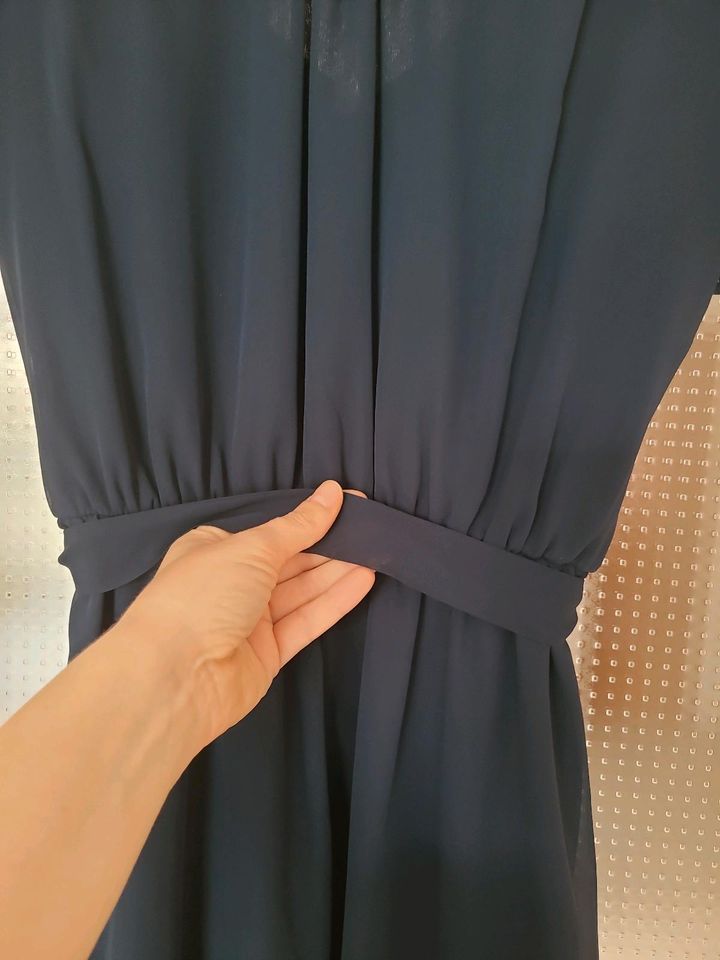 Chiffon-Kleid Gr M L Abendkleid marine blau in Rietberg