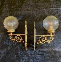 Vintage Messing Wandlampen mit Kugelschirm aus Glas Hessen - Königstein im Taunus Vorschau