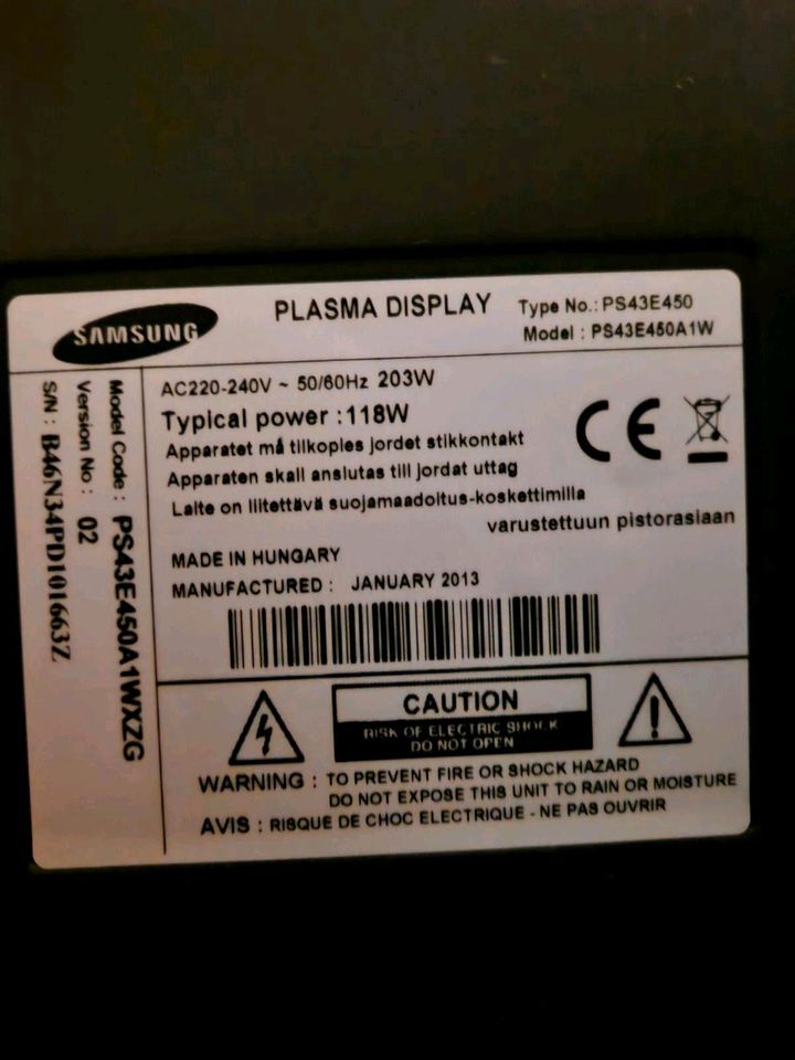 Samsung Plasma TV in Düren