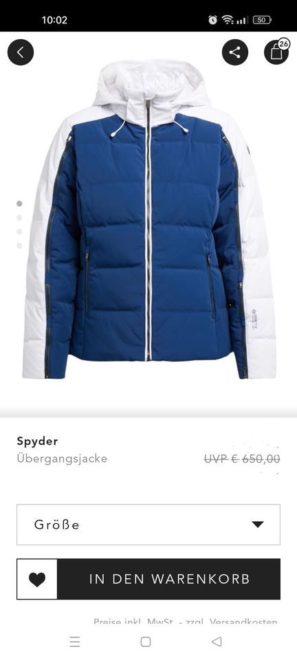 Spyder US Team Daunen Winterjacke Ski Jacke Gr. 36 NEU 650€ in Gütersloh