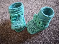 Baby  handmade Stricksocken türkis mint petrol Berlin - Steglitz Vorschau