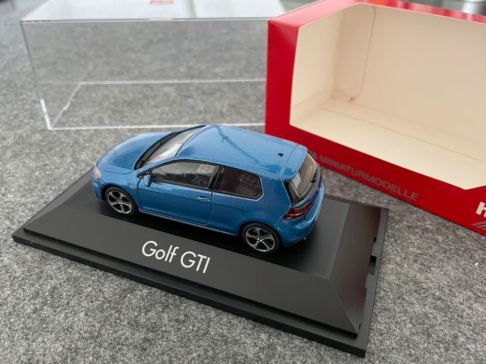 Herpa VW Golf 7 GTI 1:43 pacific blau Selten in Bischberg