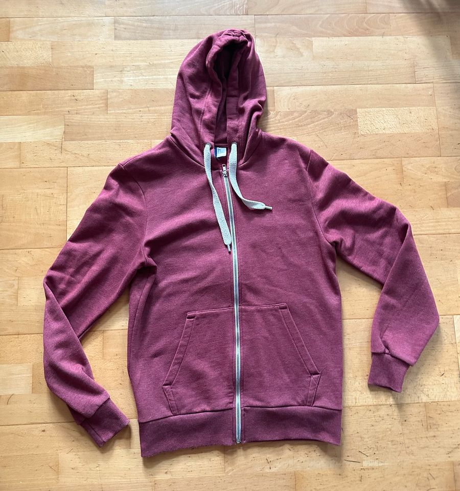 H&M ** Sweat Jacke ** Kapuze ** Gr. M ** burgundrot ** in Bammental