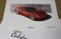 Ferrari California T Lithografie Design Skizze Poster Prospekt Niedersachsen - Nordhorn Vorschau