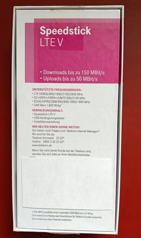 Telekom Speedstick LTE V - OVP - unbenutzt in Regensburg