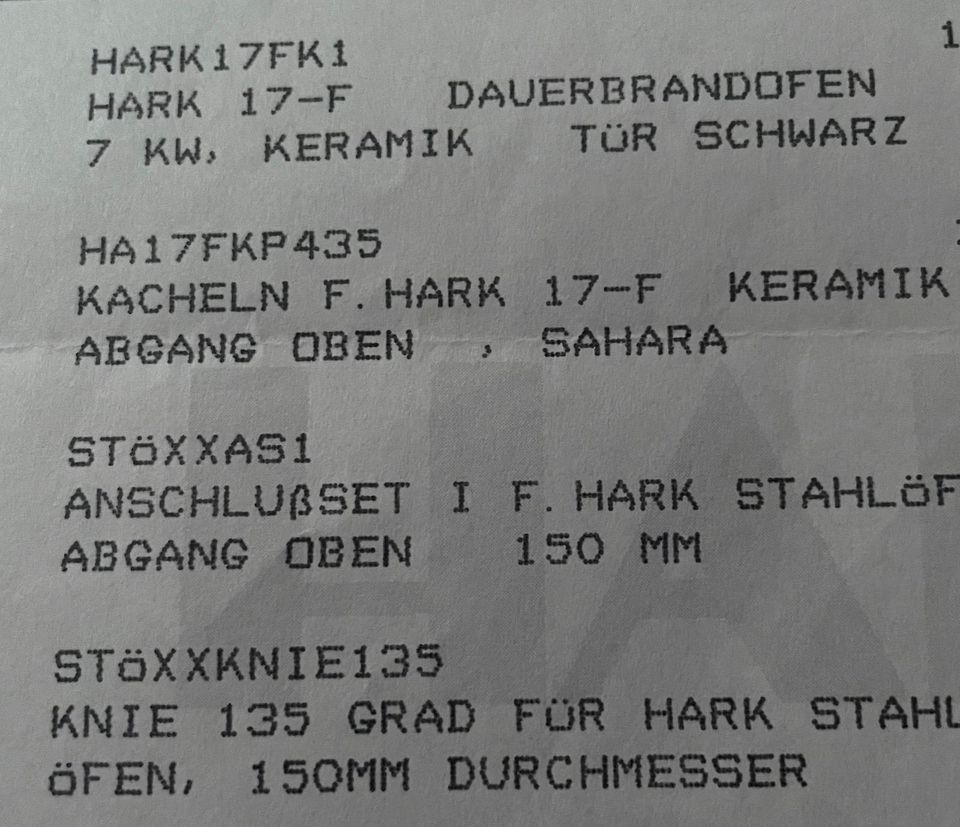 Hark 17-F Kaminofen in Lauf a.d. Pegnitz