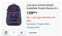 coocazoo Mädchen Schulrucksack Purple Illusion lila-rosa Bayern - Abensberg Vorschau