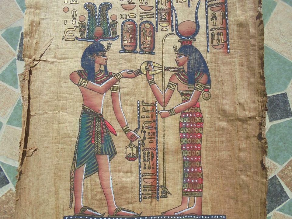 Ägyptisches Papyrus Bild in Berlin