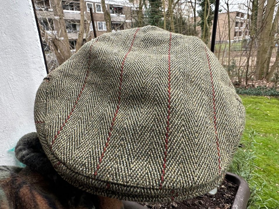 TWEED CAP MUTZE HUT gr  XL 59 60  100% WOOLE MADE IN ENGLAN in Lage