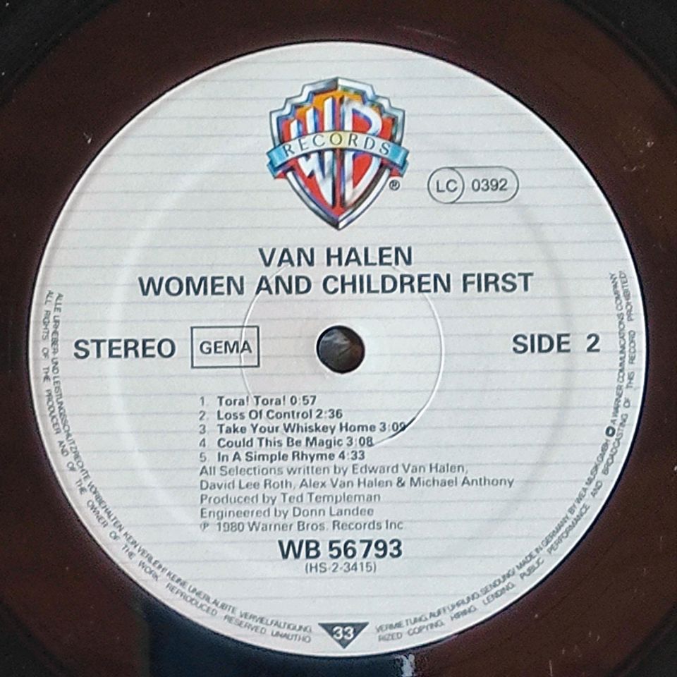 Vinyl-LP, Van Halen, Women And Children First in Osnabrück