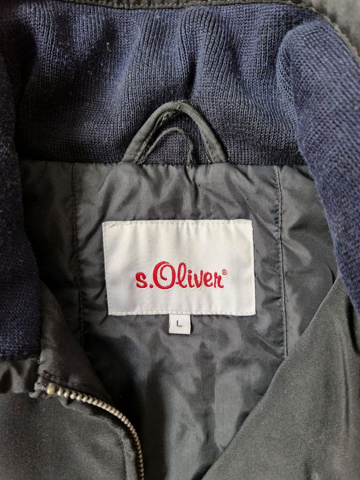 S.OLIVER Herrenjacke, schwarz, Größe L in Mettmann