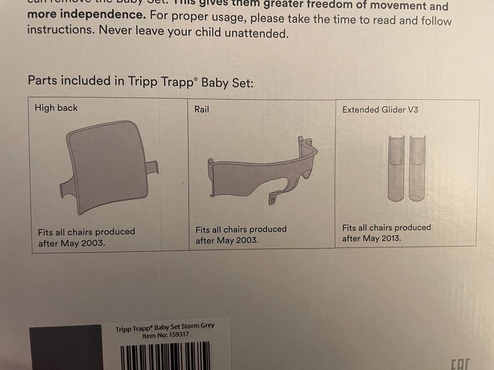 Tripp Trapp Babyset grau neu in Kiel