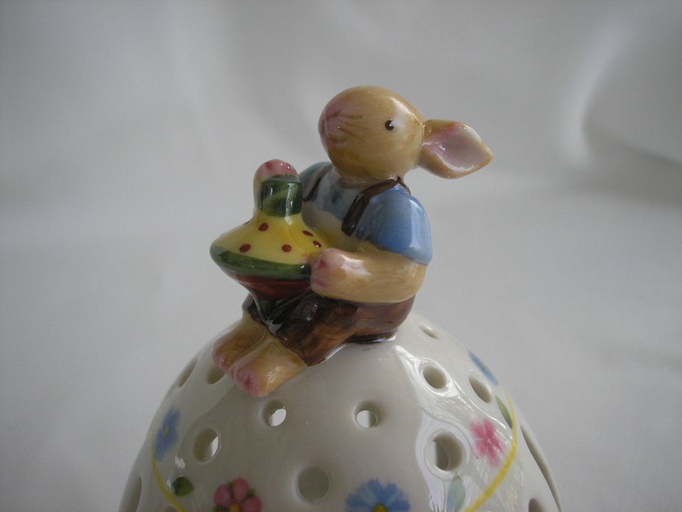 Villeroy & Boch - Teelichthalter Hase mit Kreisel -Selten -Ostern in Landau in der Pfalz