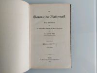 Reidt 1890 Die Elemente der Mathematik München - Schwabing-Freimann Vorschau