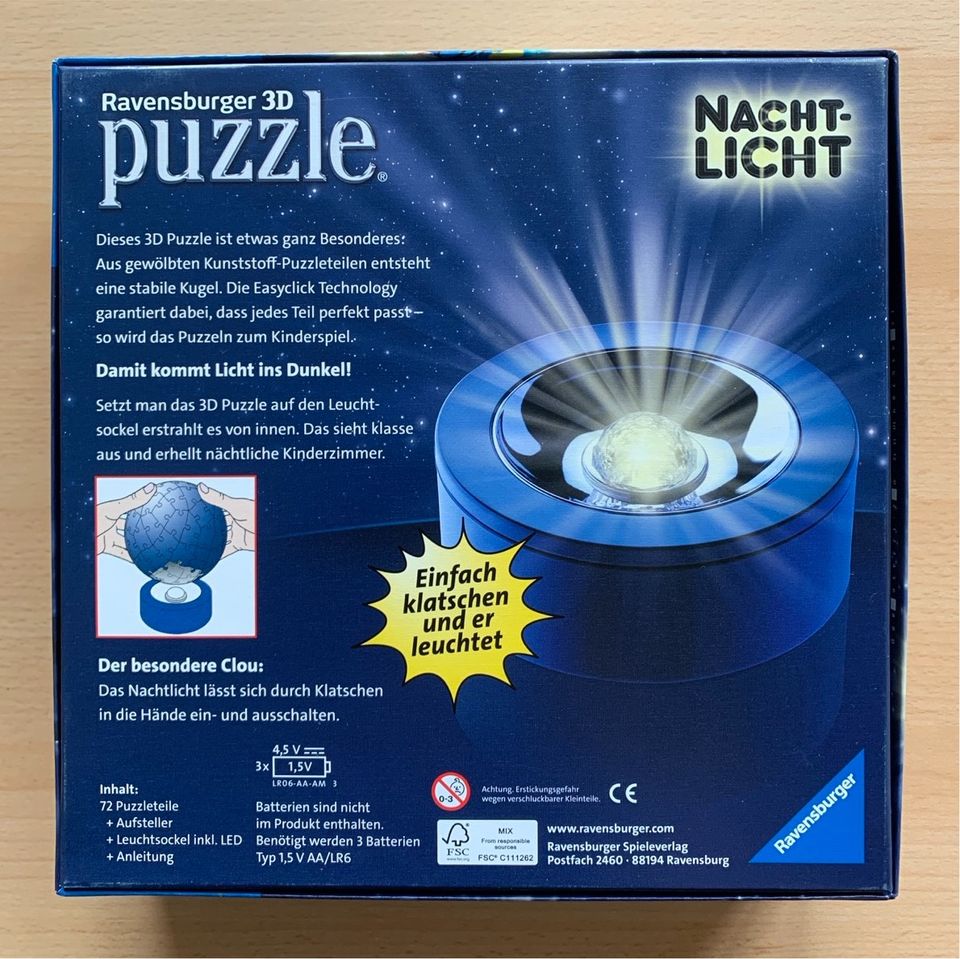 Ravensburger 3D Puzzle Nachtlicht Unterwasserwelt No. 12 143 4 in Stade