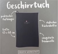 Geschirrtuch Abtrockenhandtuch Küchenhandtuch Grafik Werkstatt NE Rheinland-Pfalz - Gau-Algesheim Vorschau