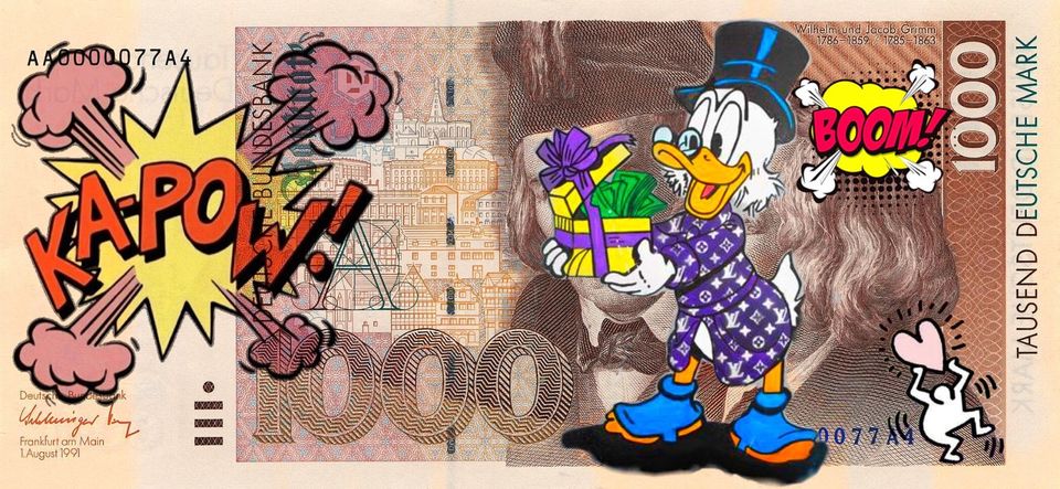 Mega Sale! Motiv Dagobert Duck Happy 150x75 cm Pop Art in München