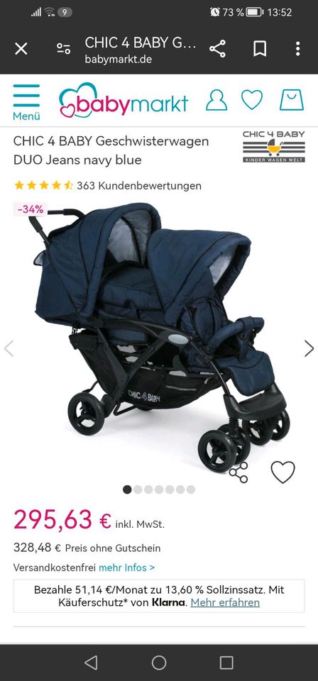 Geschwister Wagen Chic 4 Baby in Büdingen