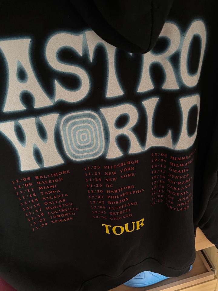 Travis Scott Astroworld Wish You Were Here Hoodie Schwarz XXL