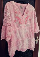 Tredy Damen Tunika Bluse mit Spitze Rosa Weiß Pink Gr. 3 Nordrhein-Westfalen - Bad Salzuflen Vorschau