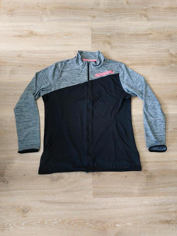 Damen Sportjacke Gr. L leicht ohne Kapuze schwarz grau in Leipzig