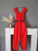 Jumpsuit Leinenmischung Gr. S/M H&M  rot Saarland - Überherrn Vorschau