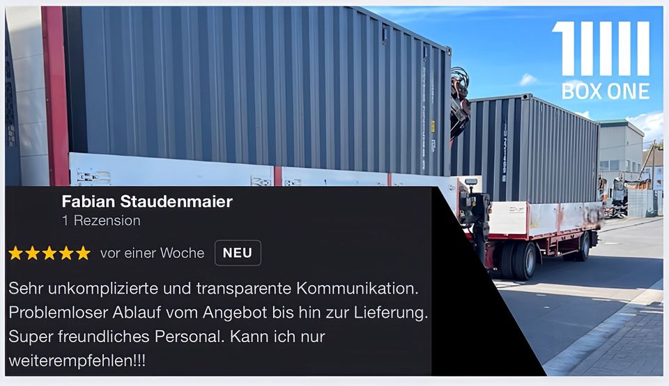 ✅ 20 Fuß Seecontainer | BOX ONE | Container | Lagercontainer | alle Farben in Rostock