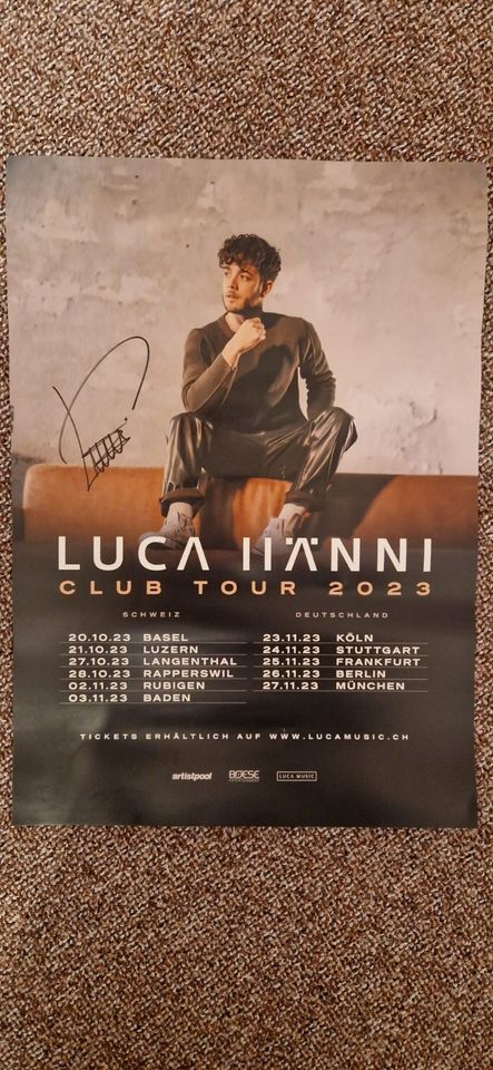 Club-Tour Poster und VIP-Anhänger von Luca Hänni!!! in Haselbachtal