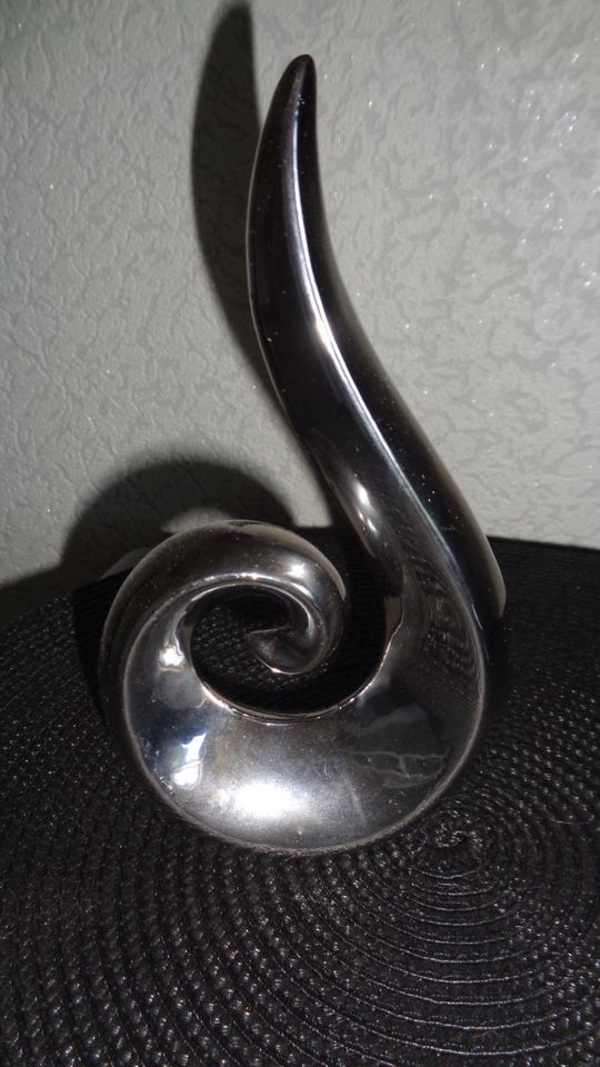 Symbol Figur Silber Spiegel-Glas 18 cm Hoch/ Breit 10 cm in Neuberg