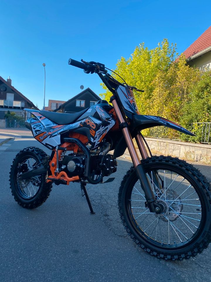 Pit Bike 125ccm KXD NEU Cross 17/14 Zoll Dirtbike Pitbike E-Start in Aschaffenburg