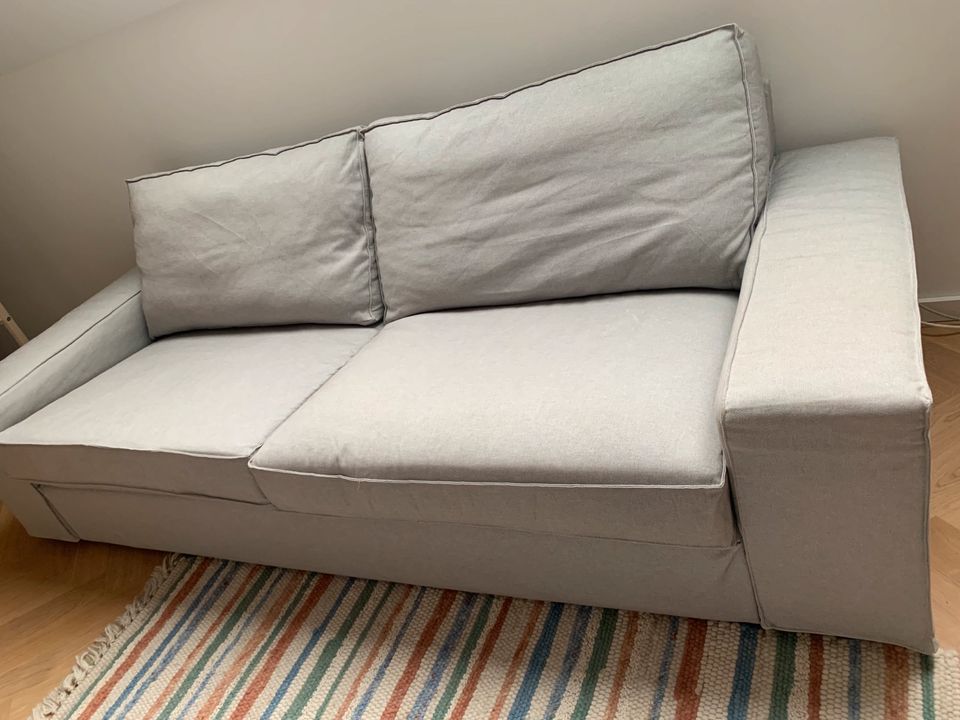 Ikea Couch Sofa 3Sitzer Kivik Orrsta hellgrau sehr guter Zustand in Saalfeld (Saale)