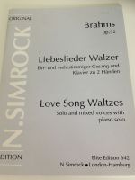 J.Brahms Liebeslieder-Walzer op.52 Gesang und Klavier zu 2 Händen Baden-Württemberg - Bretten Vorschau