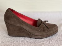 Samtleder Schuhe Pumps Wedge Keilabsatz Keilsohle Weite G Brandenburg - Treuenbrietzen Vorschau