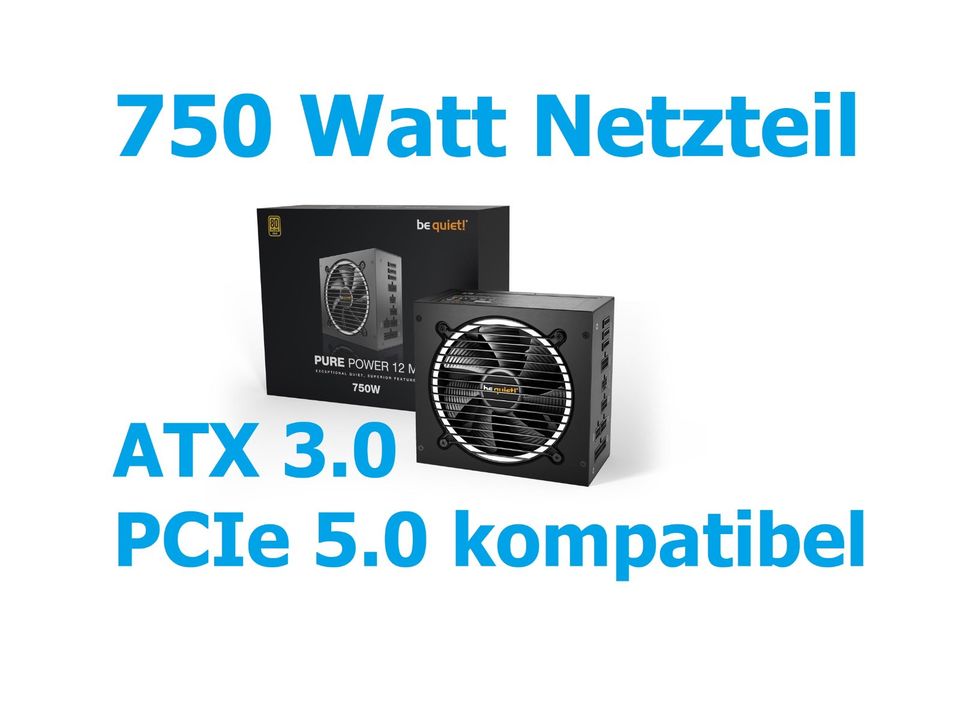 750 Watt BeQuiet Pure Power 12 M Modular 80+ Gold Netzteil in Plattling