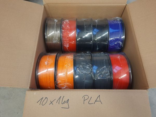 Filament Starterset 10x1kg diverse Farben 3D-Druck 1.75mm in Illmensee