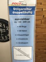 Stilgarnitur doppelläufig weiß ausziehbar neu Gardinenstange Niedersachsen - Uplengen Vorschau