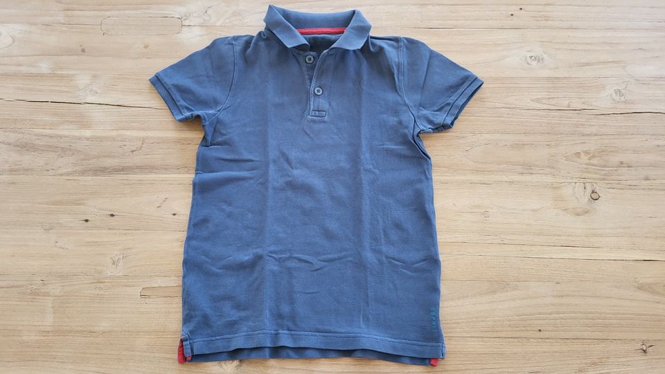 ESPRIT Polo-Shirt blau lachsfarbend pocopiano 122 128 134 in Berlin