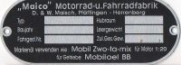 Maico Typenschild, Alu, Blanko, Neu, Motorrad, Oldtimer Nordrhein-Westfalen - Kalletal Vorschau