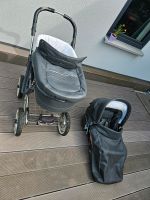 Emmaljunga mondial de luxe Kinderwagen Leder grau Hessen - Flieden Vorschau