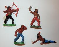 4 alte DDR Indianer Cowboy Figuren handbemalt VINTAGE Weichgummi Brandenburg - Fürstenberg/Havel Vorschau