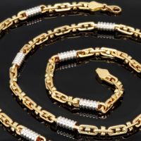 XXL Monte-Carlo Goldkette Bicolor ECHT Gold 585 14K Gelbgold Weißgold 70cm 4,5mm WIE NEU Schmuck Massiv Goldschmuck Viele weitere Angebote mit Finanzierung Ratenzahlung im Shop sensburg-aurum Berlin - Neukölln Vorschau