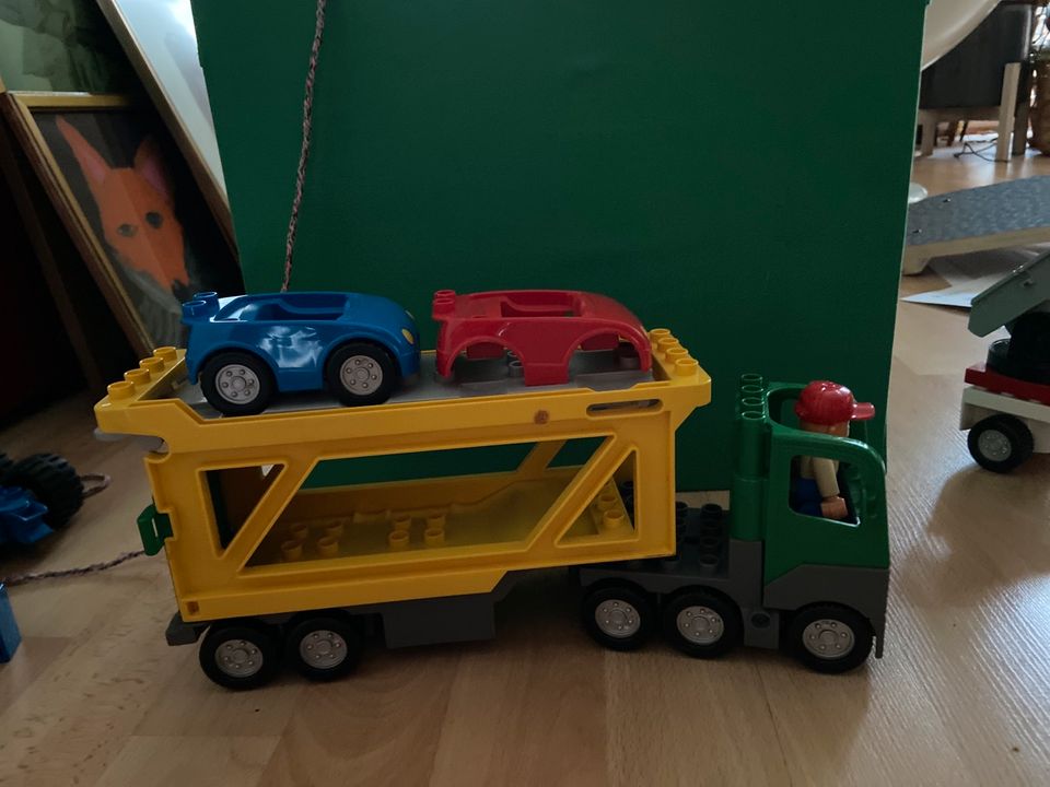 Lego Duplo Konvolut Feuerwehr Helikopter Abschleppdienst auto in Düsseldorf