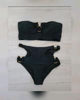 Schwarzer Bikini Bandeau mit Gold Ringen Neu ungetragen Häfen - Bremerhaven Vorschau
