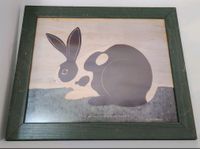 Druck M. Wiscombe "The Black And White Rabbit" Bild Hase shabby Baden-Württemberg - Neckargemünd Vorschau