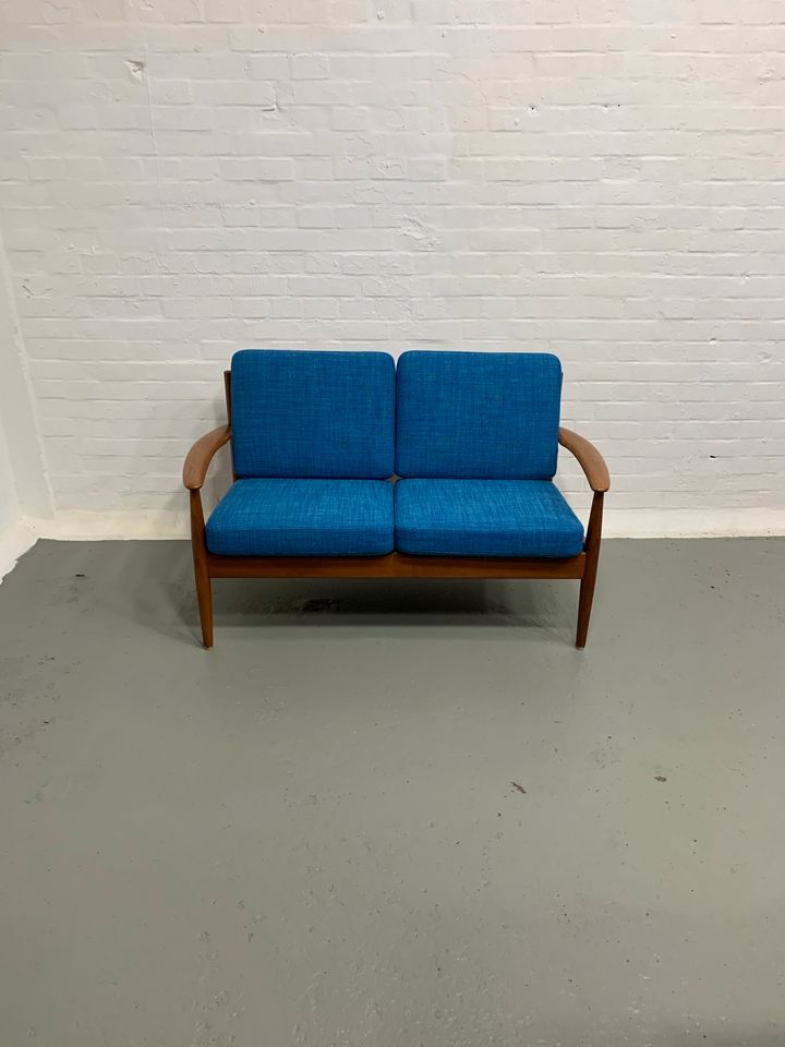 ◤ Sofa daybed grete Jalk Cado Vintage Teakholz Couch Zweisitzer Sessel Stuhl Teak mid Century Dänisch 50er 70er 60er Danish Retro Sitz Hocker Polster neu France son in Berlin